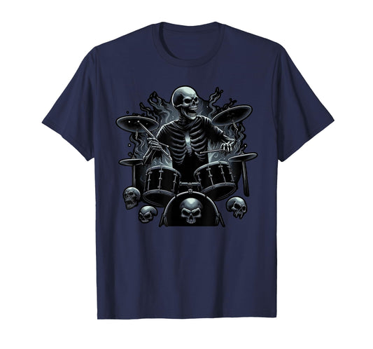 Playing Drums Skeleton Lover For Drummers T-Shirt