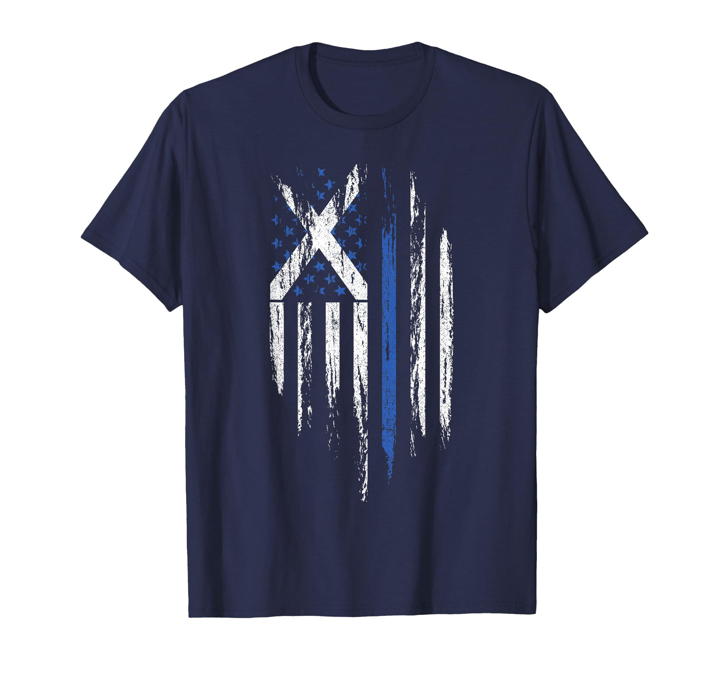 Scottish American Flag Combo Scotland USA Saltire Gift T-Shirt