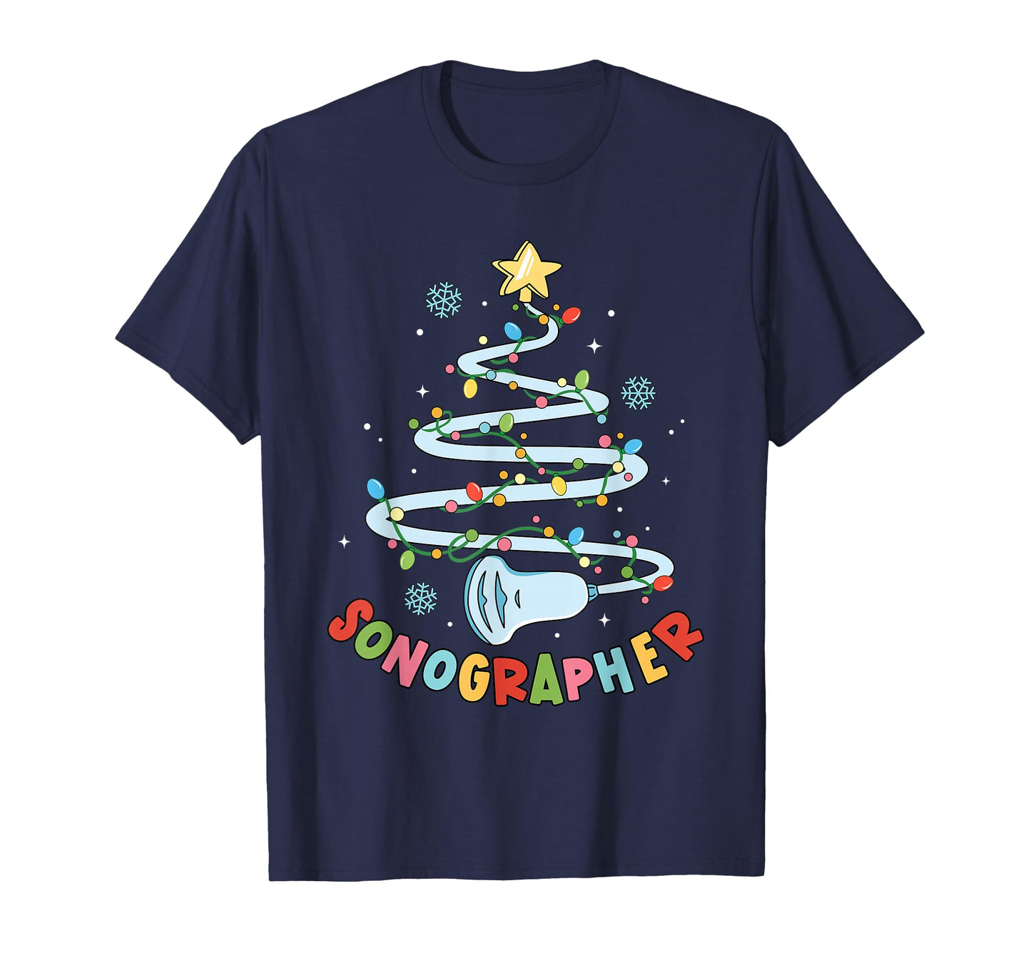Funny Sonographer Christmas Tree Ultrasound Matching Group T-Shirt