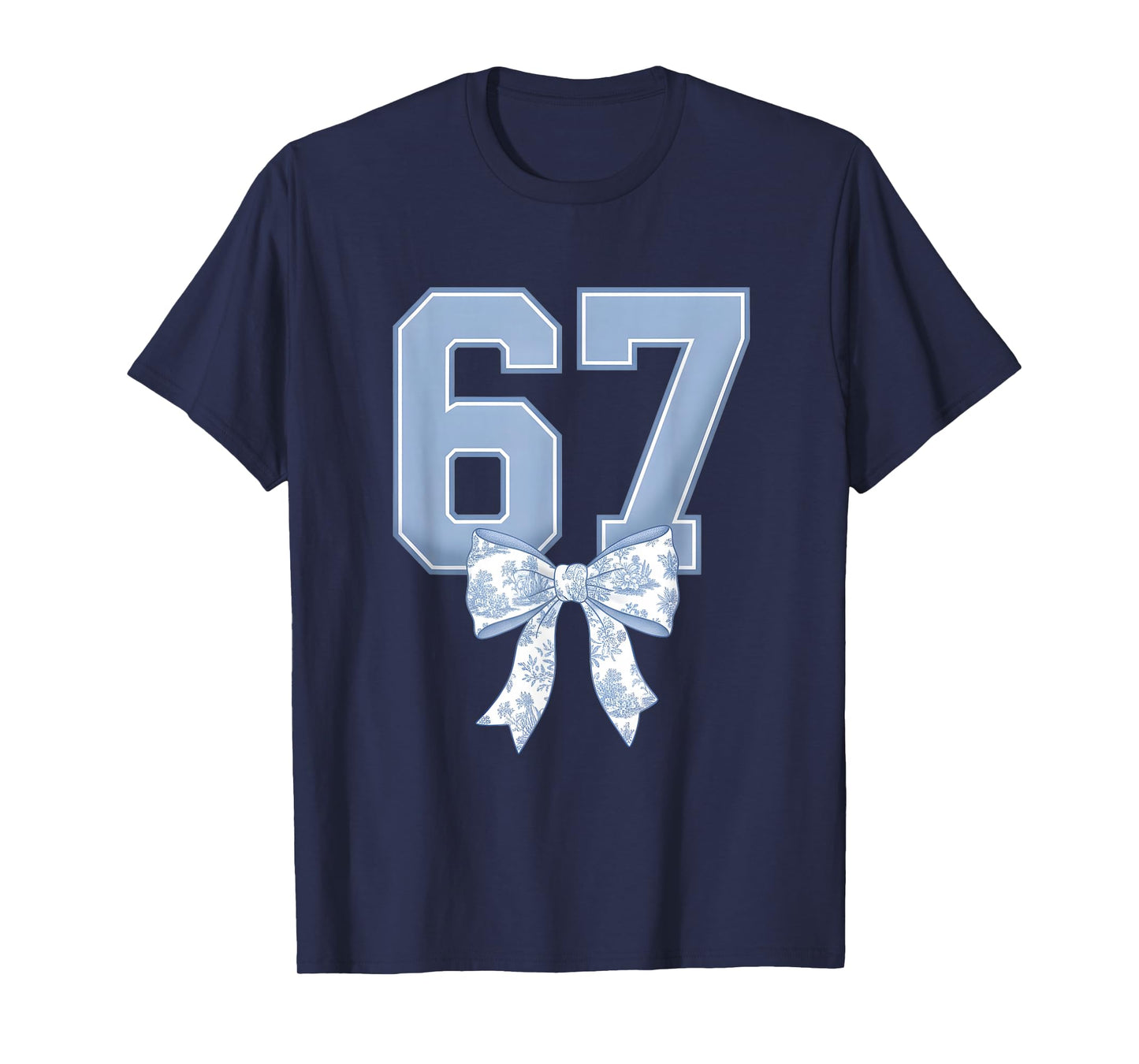 67 Design for Teachers 6 7 Meme Bow Girls Women Six Seven T-Shirt