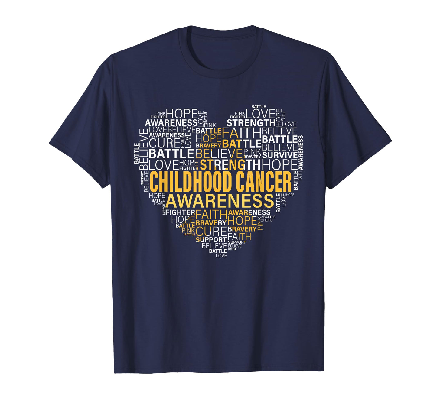 Childhood Cancer Awareness Hope Support Strong Warrior T-Shirt