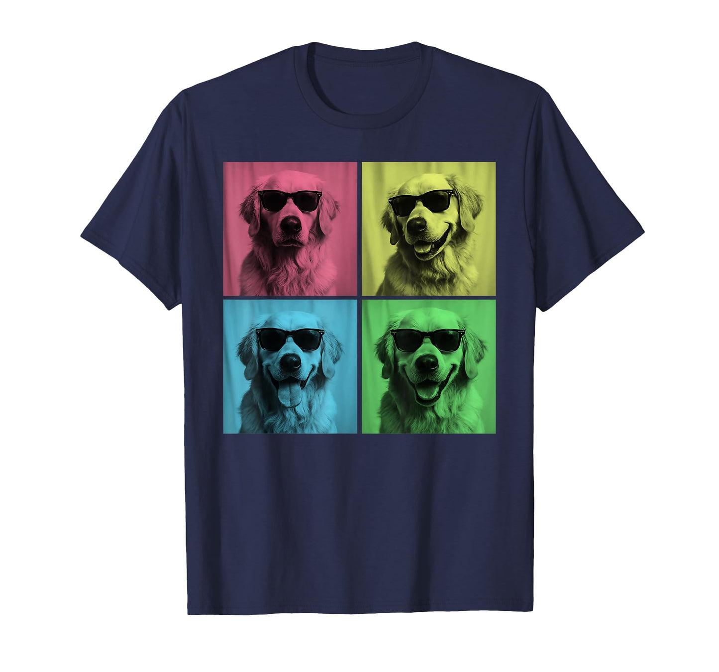 Golden Retriever Pop Art Funny Golden Dog Lover Photo Booth T-Shirt