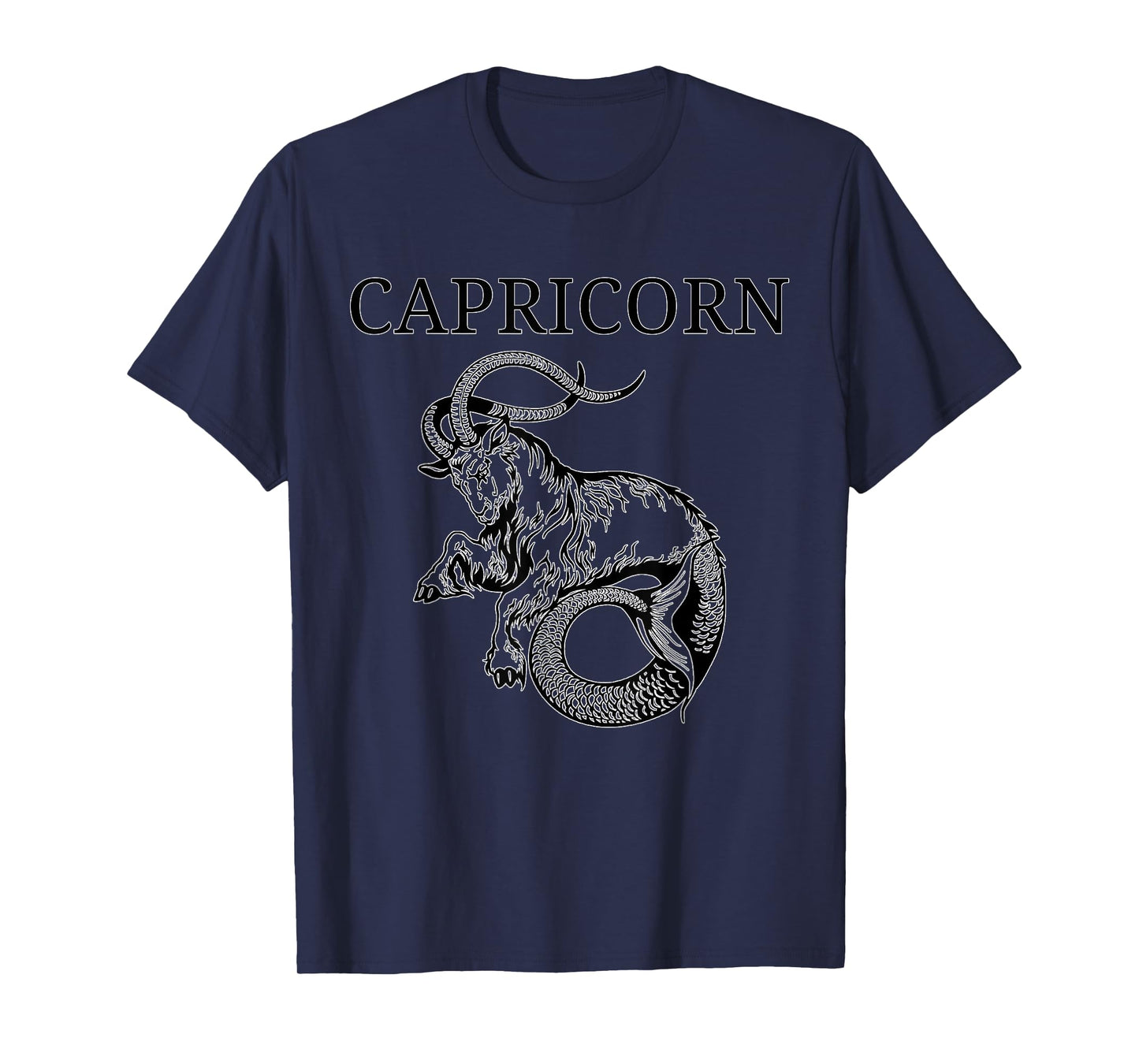 Capricorn Astrology Large Sea Goat Zodiac Symbol & Capricorn T-Shirt
