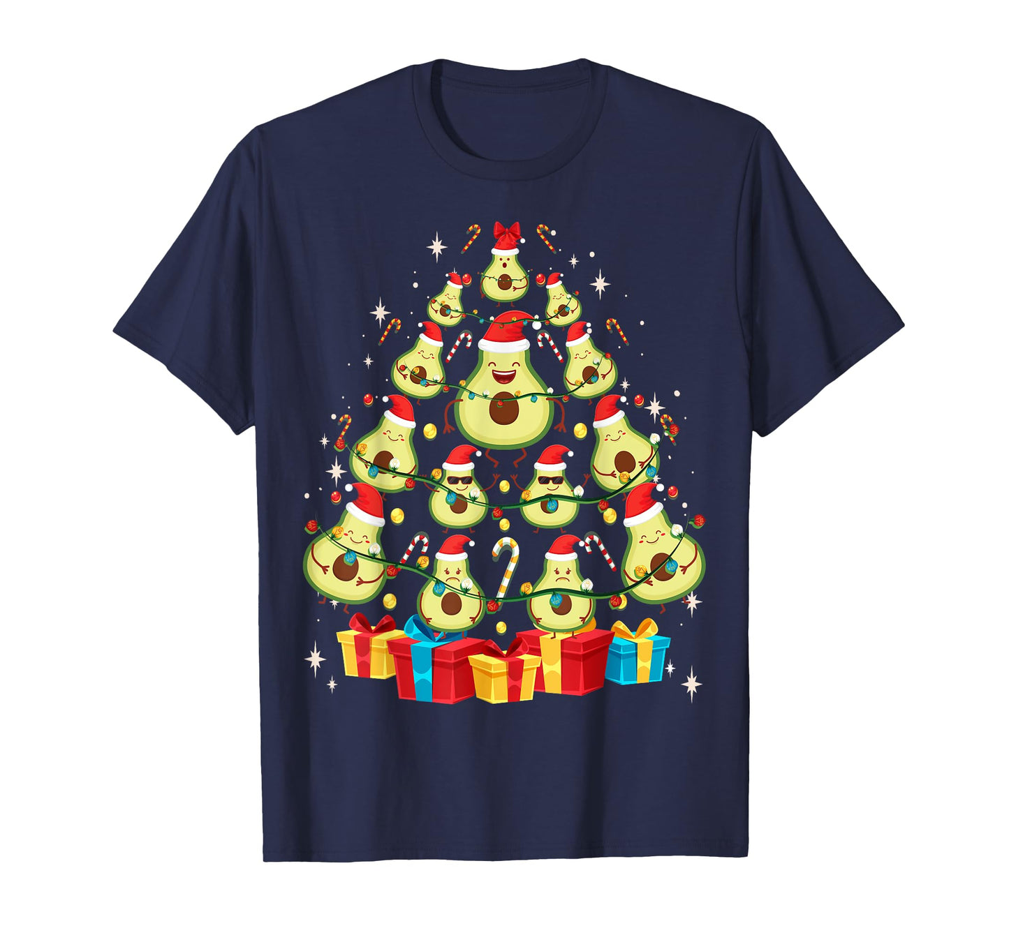 Avocado Plant Based Christmas Tree - Avocado Lover Christmas T-Shirt