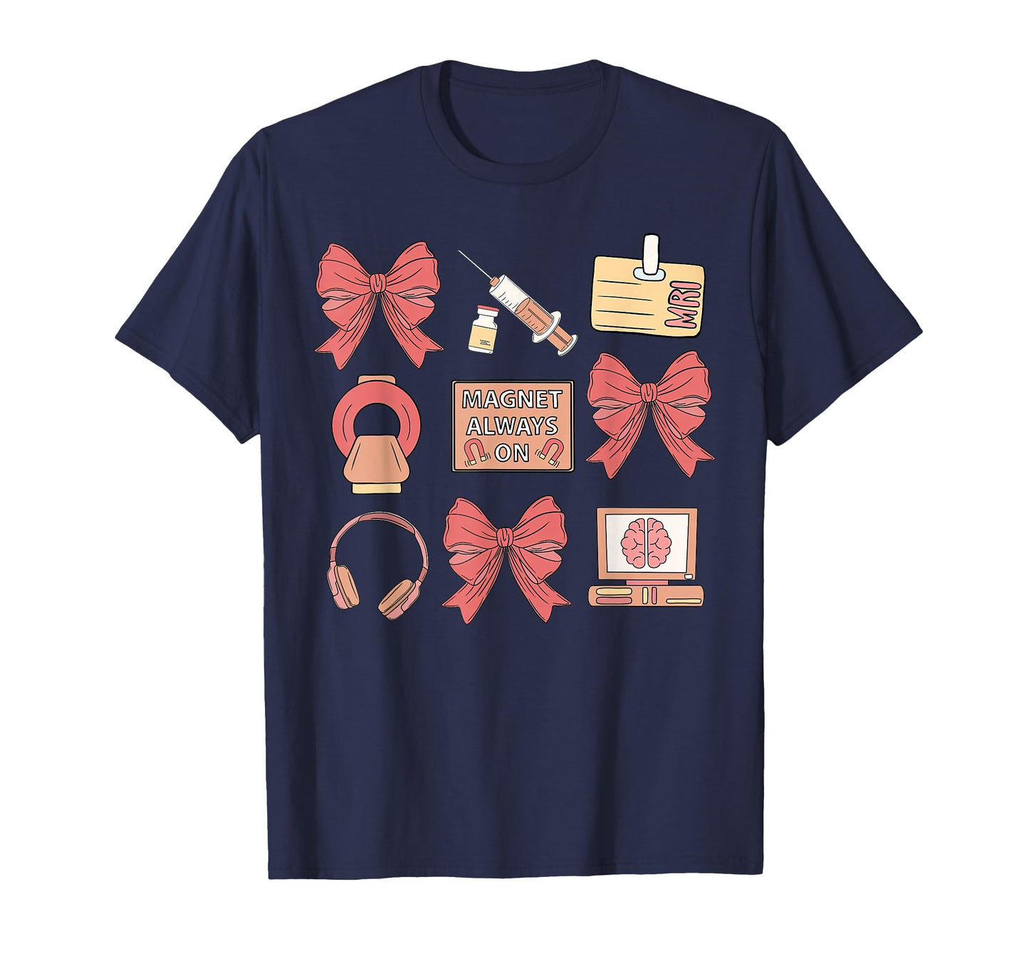 Cute MRI Tech Bow Coquette MRI Technologist Radiology X Ray T-Shirt
