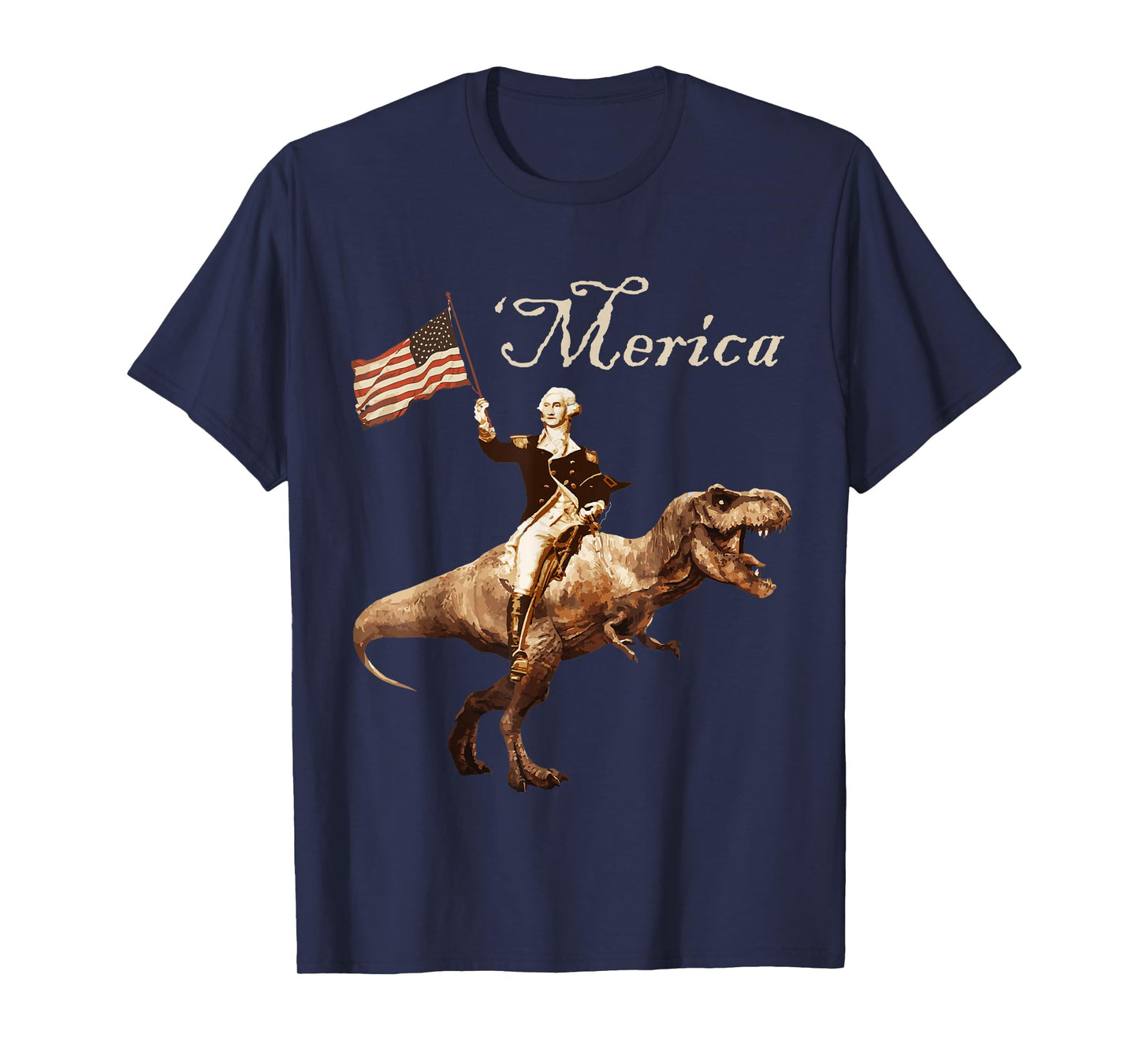 George Washington Riding a Tyrannosaurus Rex 'Merica T-Shirt T-Shirt