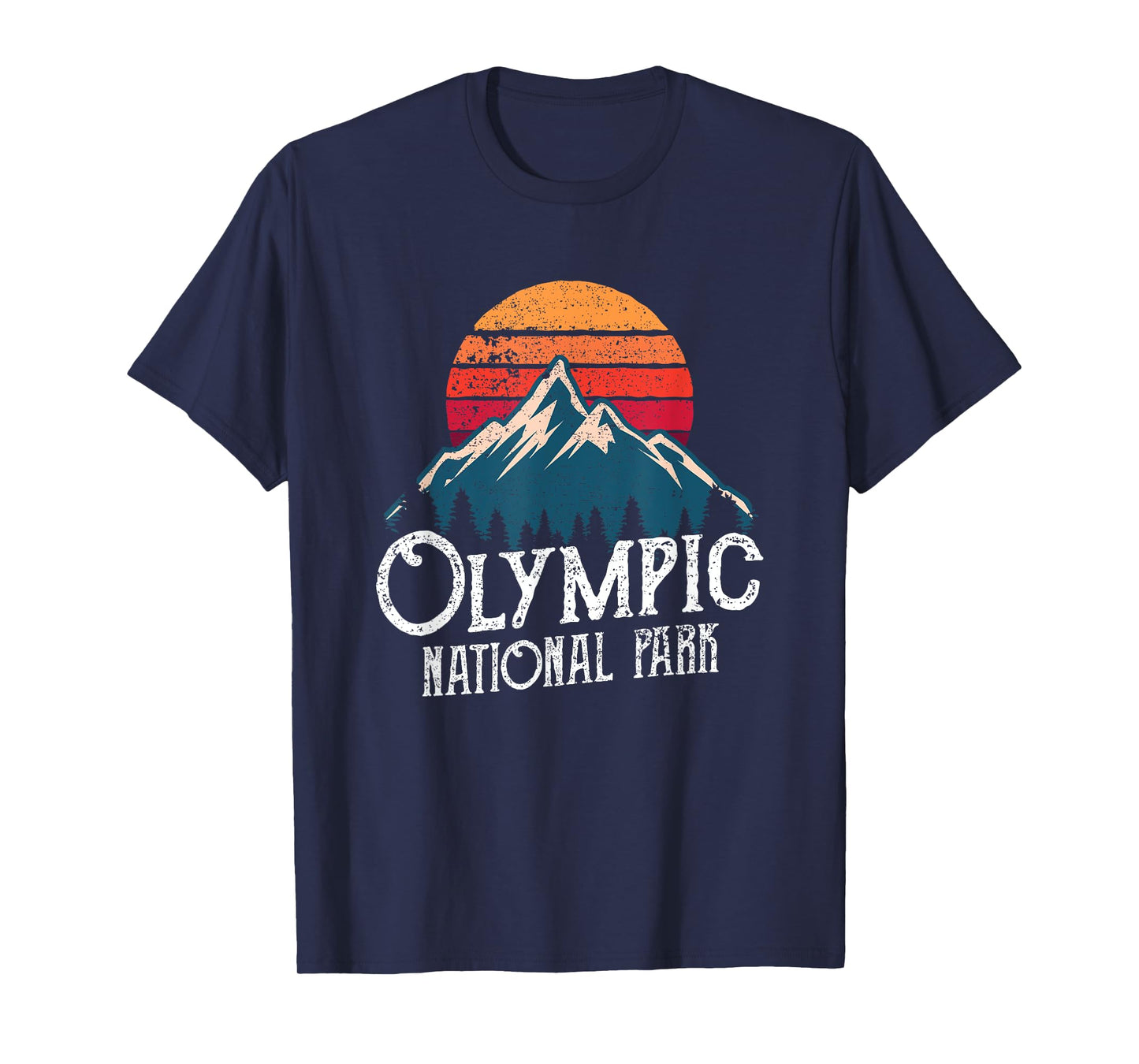 Olympic National Park Washington Mountains Retro T-shirt