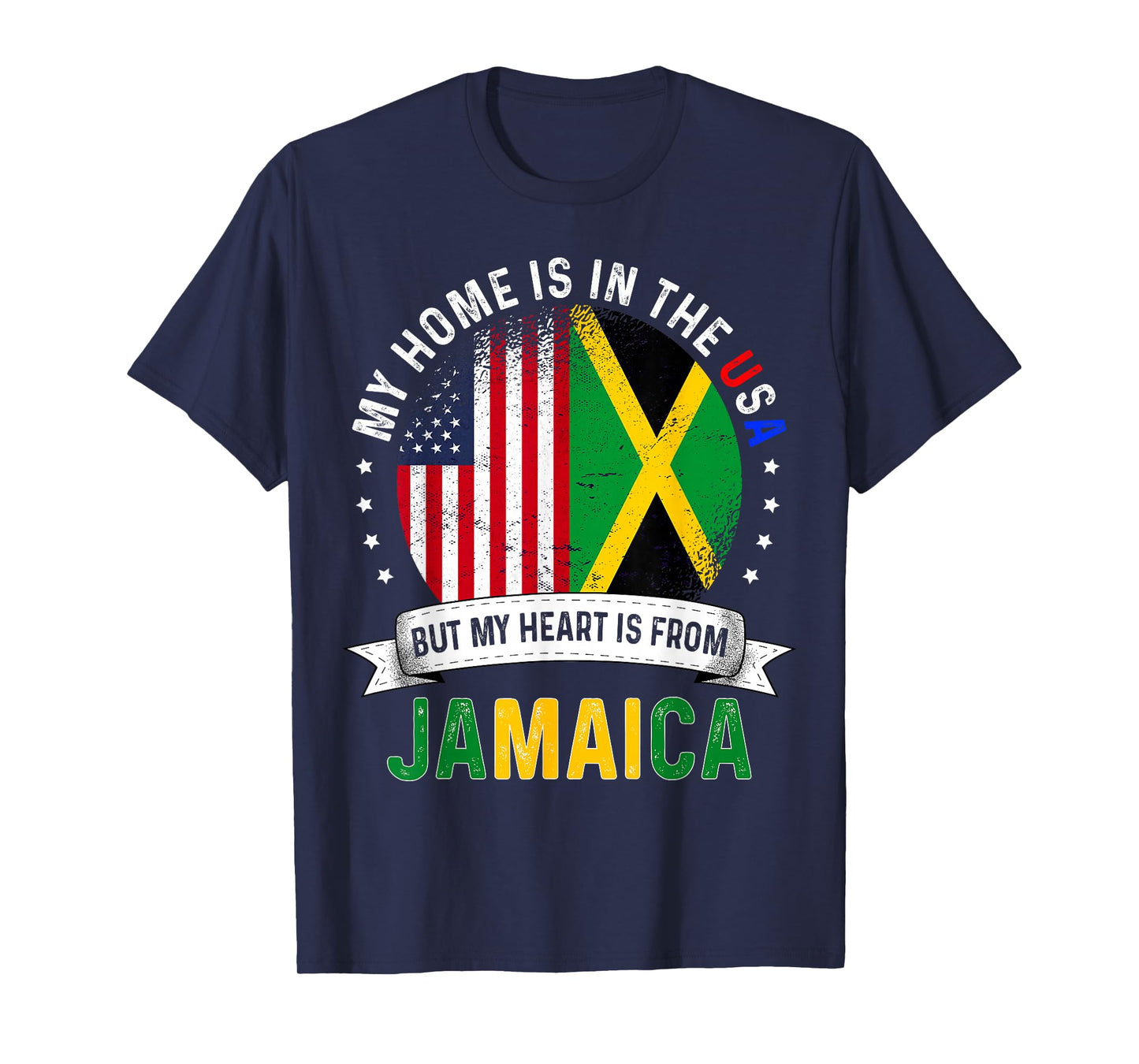 Jamaican American Patriot Heart is from Jamaica Flag T-Shirt Small