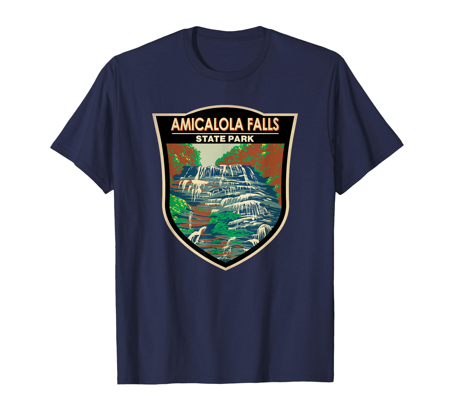 Amicalola Falls State Park Georgia Badge Vintage T-Shirt