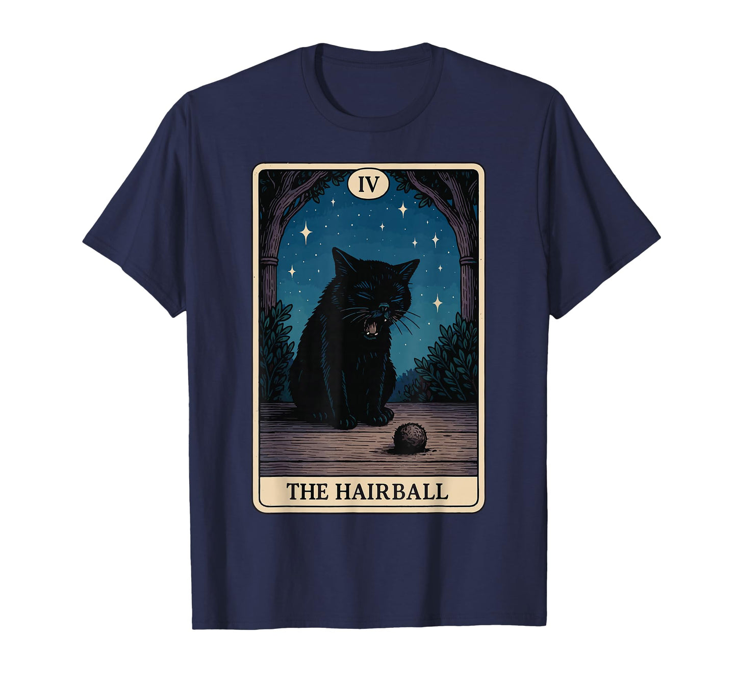 The Hairball Cat Tarot Card T-Shirt