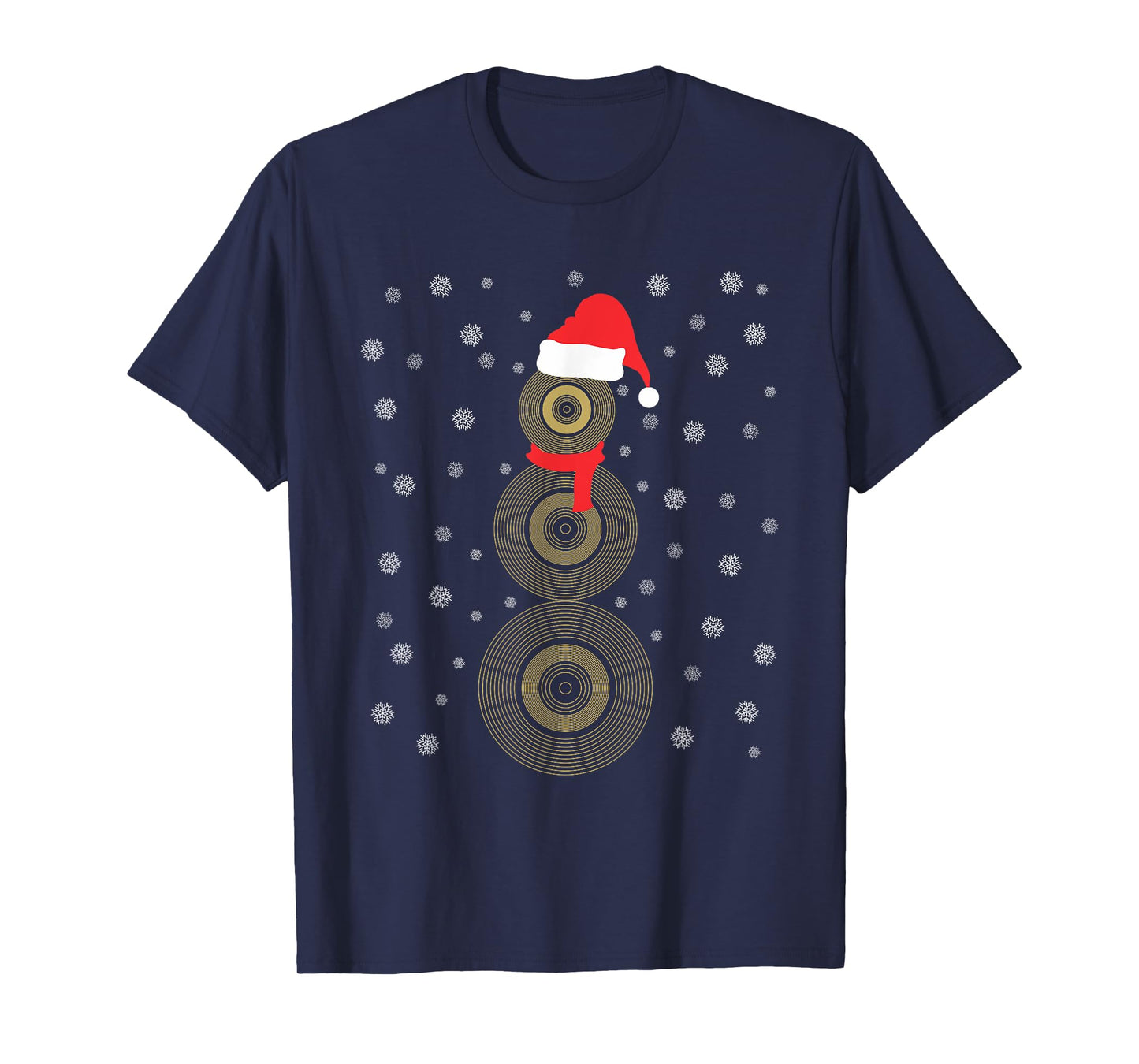 Cymbal Snowman Festive Holiday Christmas Party Musical T-Shirt