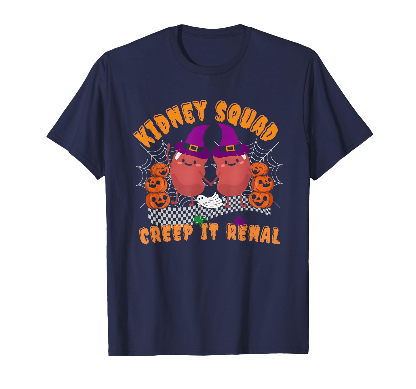 Halloween Kidney Retro Dialysis Kidney Health Gift Kidney T-Shirt