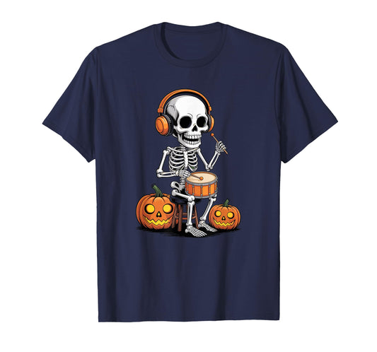Halloween Skeleton Snare Drum T-Shirt