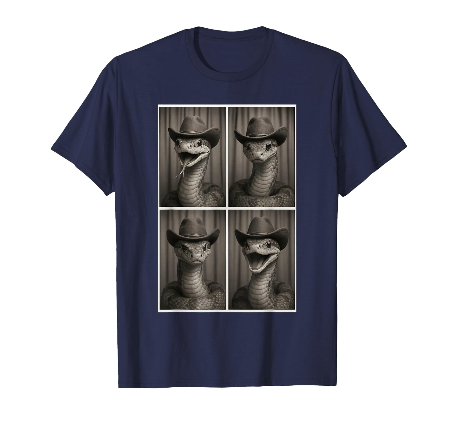 Snake In Cowboy Hat, Photobooth Snake Selfie | Snake Lover T-Shirt