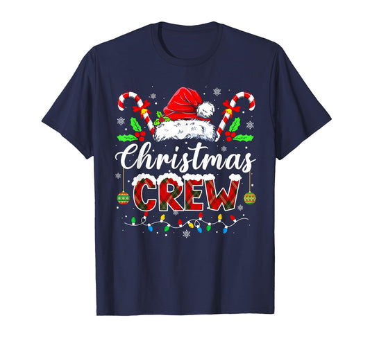 Christmas Crew Xmas Lights Family Matching Pajamas Holiday T-Shirt