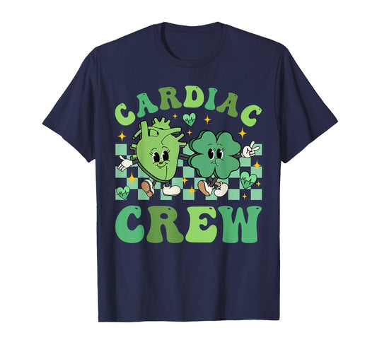 Cute Cardiac Crew Happy St Patricks Day Cardiology Echo Tech T-Shirt