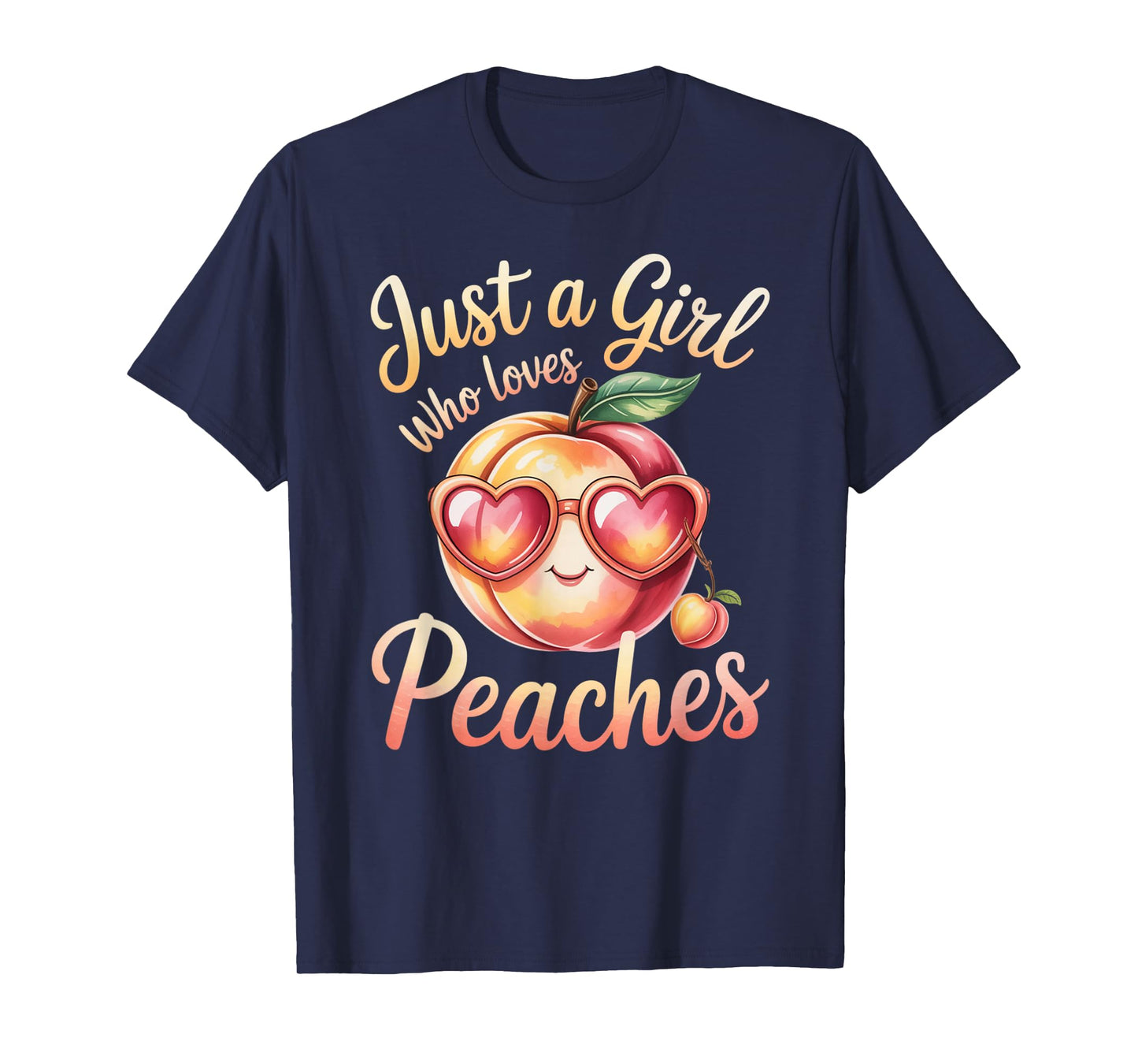 Cute Just A Girl Who Loves Peaches - Peaches Fruit Lovers T-Shirt