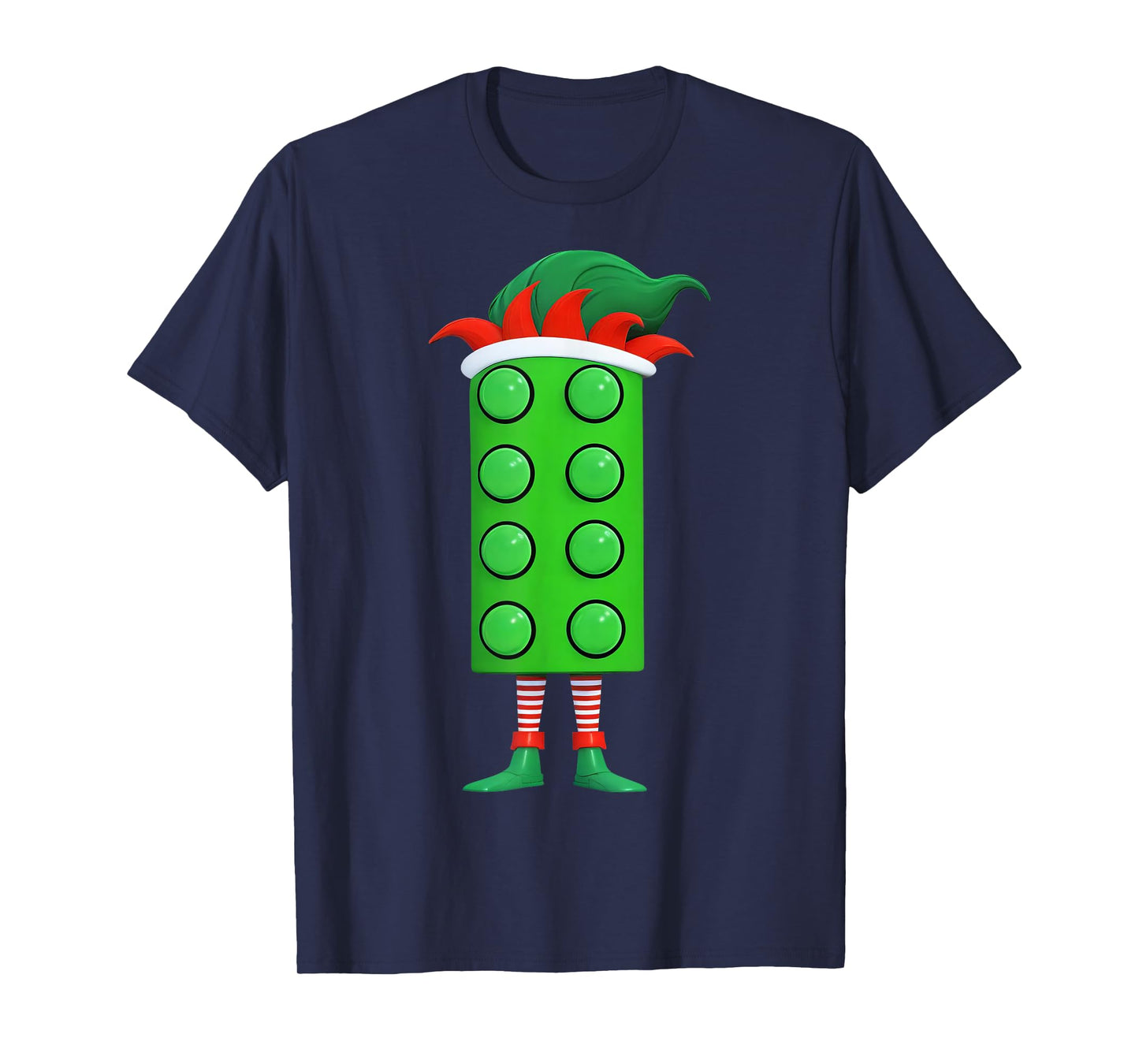 Christmas ELF Block Brick Building Xmas Master Builder Kids T-Shirt