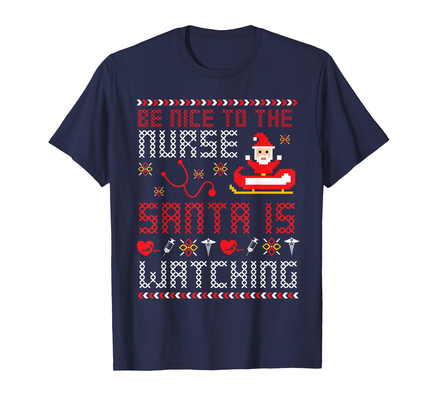 Christmas Santa Nurse Ugly Christmas Sweater T-Shirt