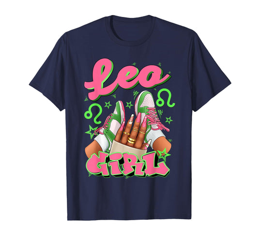 Leo Girl Birthday Queen Sneakers Astrology Zodiac T-Shirt