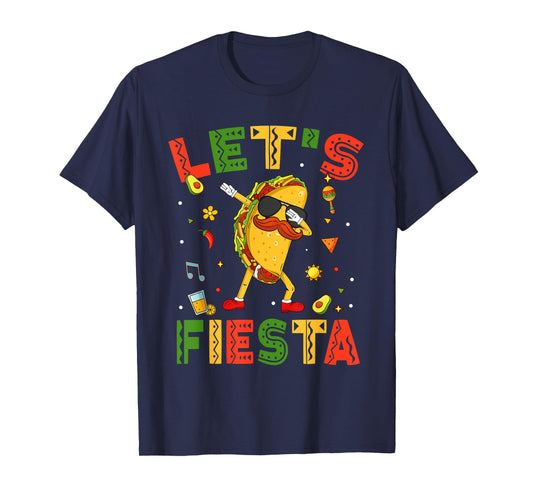 Let's Fiesta Tacos Dabbing Cinco De Mayo Mexican Dab Boy Kid T-Shirt