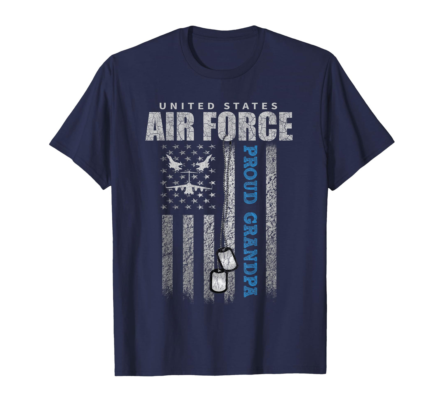 Proud Air Force Grandpa Of The US Air Force USA Flag T-Shirt