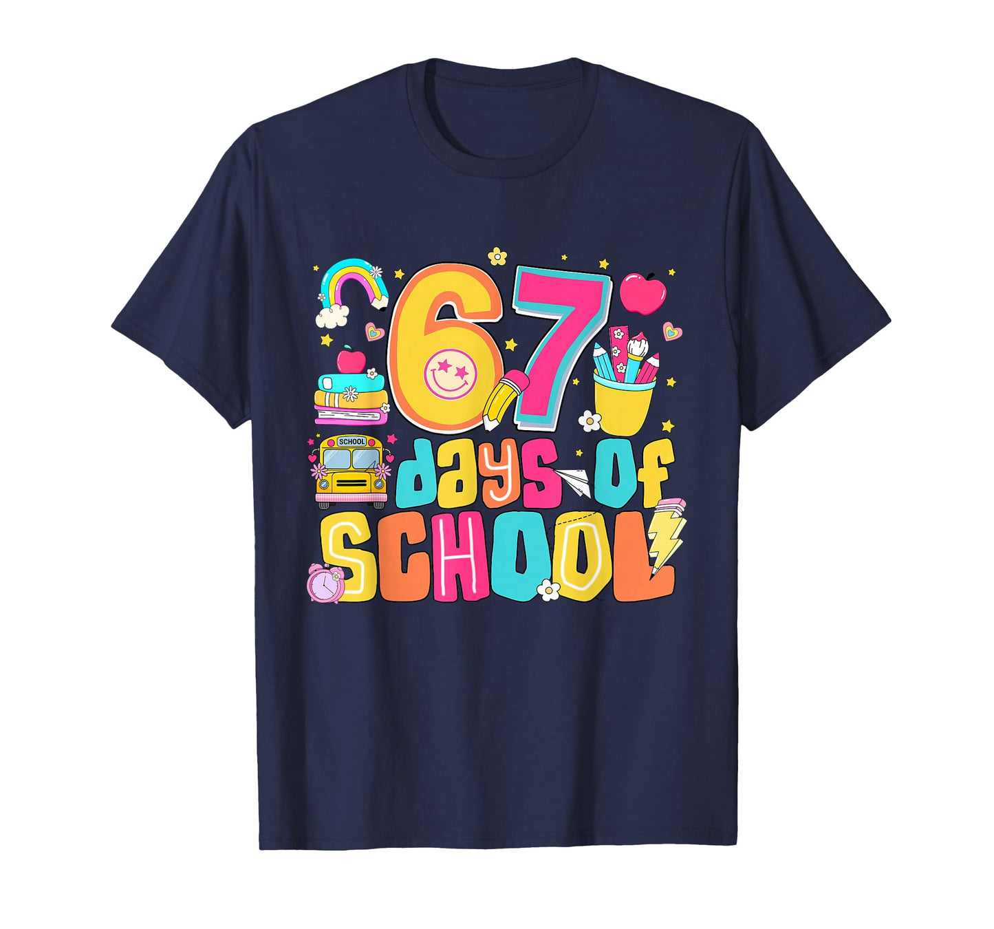 67th Day of School Shirt 67 Days Smarter Teacher Boys Girls T-Shirt