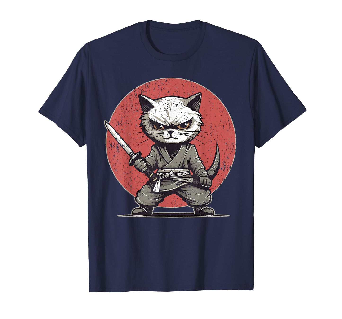 Kitten Ninja Cat Themed T-Shirt, Women's, Black, Small, Short Sleeve, Crew Neck, Modern, Cat Theme, All Seasons, 1 Count