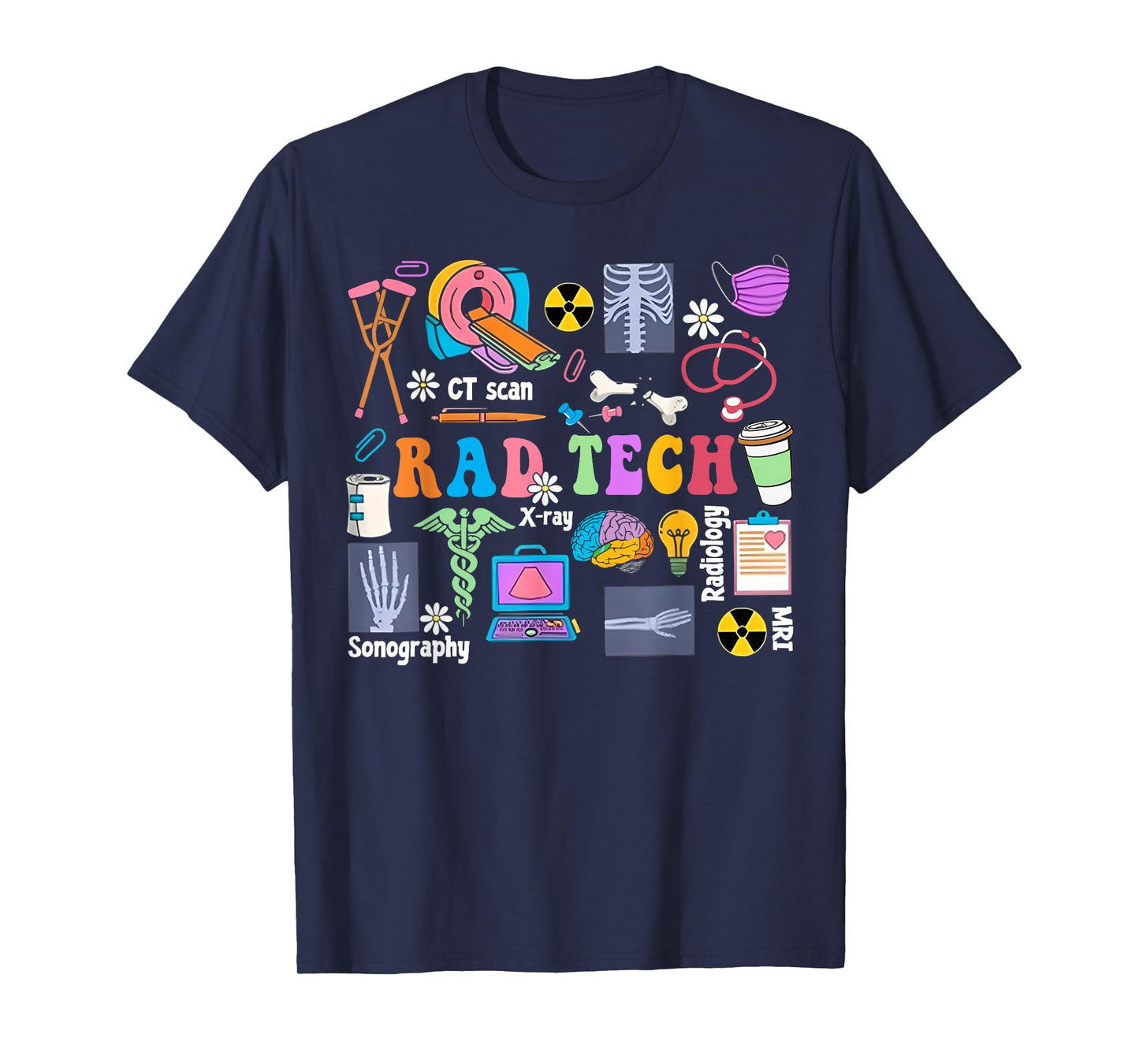 Cute Rad Tech Retro Groovy Radiology Technician X-Ray Tech T-Shirt