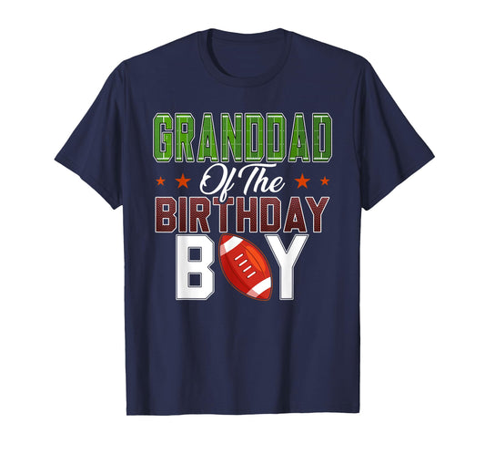 Granddad of The Birthday Boy Football Party Family Matching T-Shirt