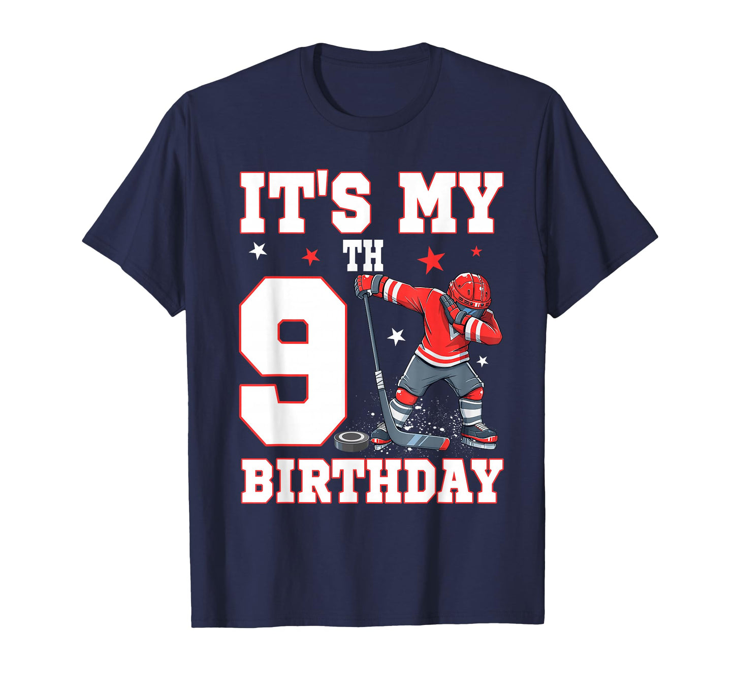 It's My 9th Birthday Boy Ice Hockey Dabbing 9 Year Old T-Shirt