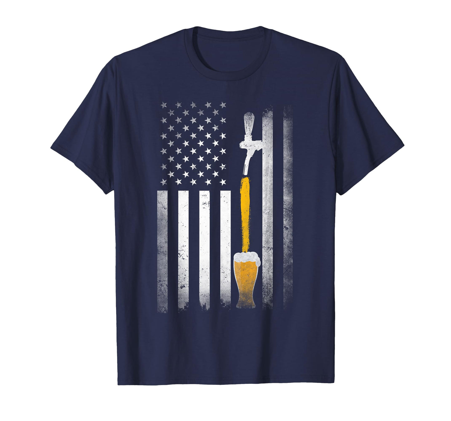 Craft Beer Brewing USA US American Flag Craft Brewery Brewer T-Shirt