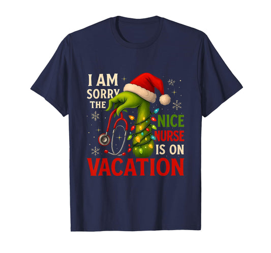 Christmas I Am Sorry The Niche Nurse Santa Hat Medical Funny T-Shirt