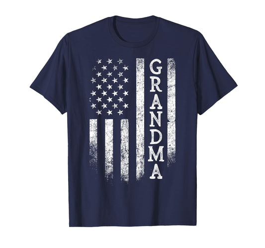 Grandma American Flag Patriotic Mother's Day T-Shirt