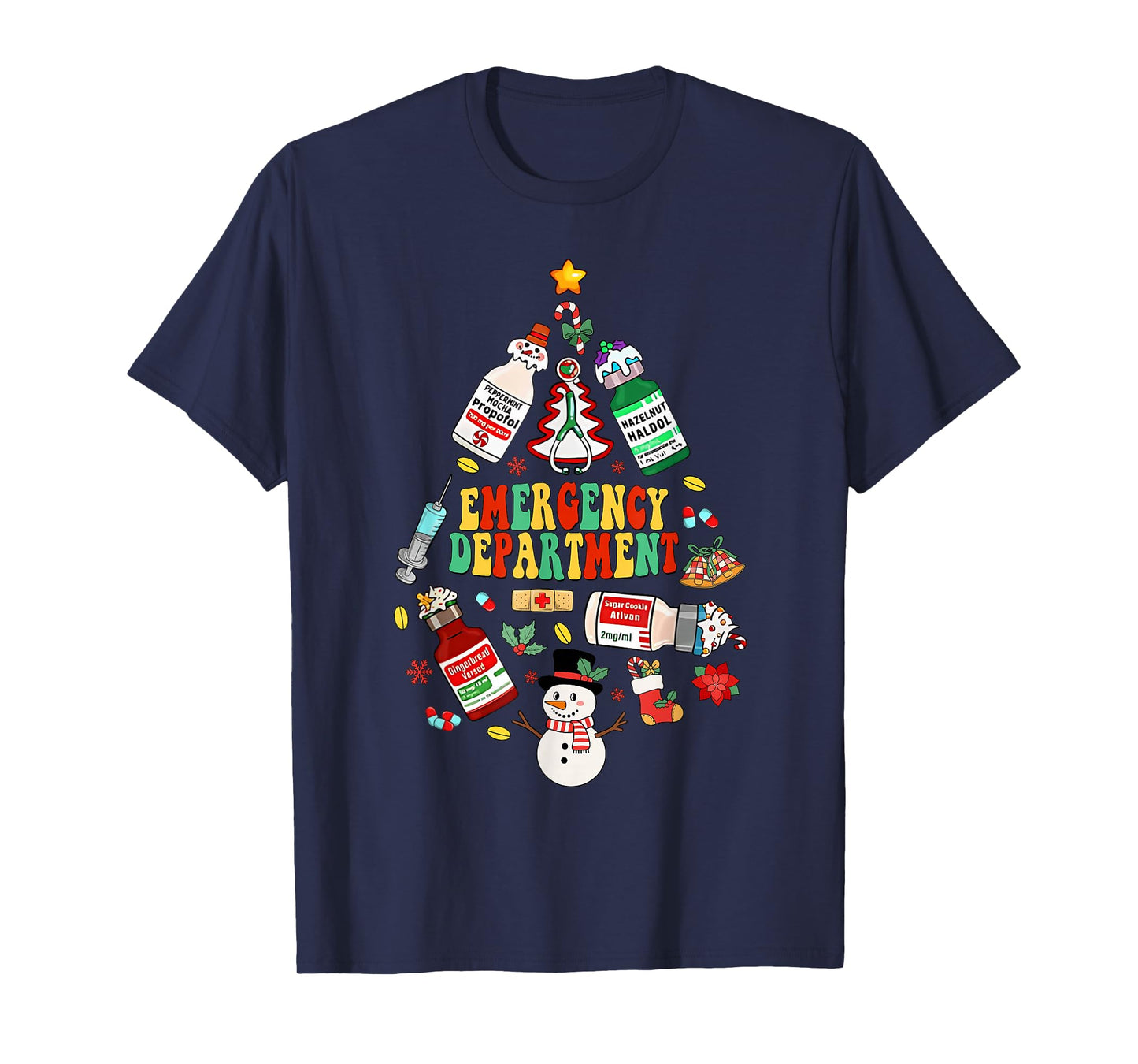 Christmas Emergency Room ER RN Nurse Department Healthcare T-Shirt
