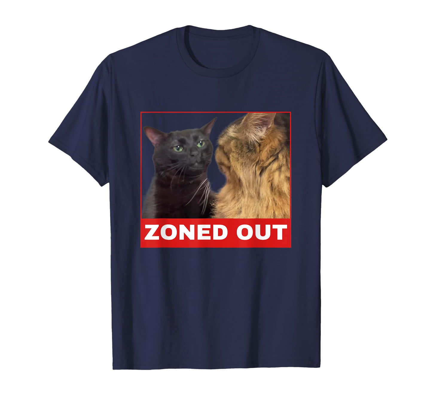 Black Cat Zoning Out , funny cat zoning meme T-Shirt for Men Women Girls Kids