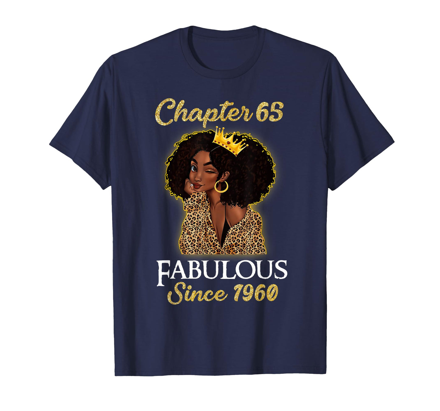 Chapter 65 Fabulous Since 1960 65th Birthday Girls Leopard T-Shirt