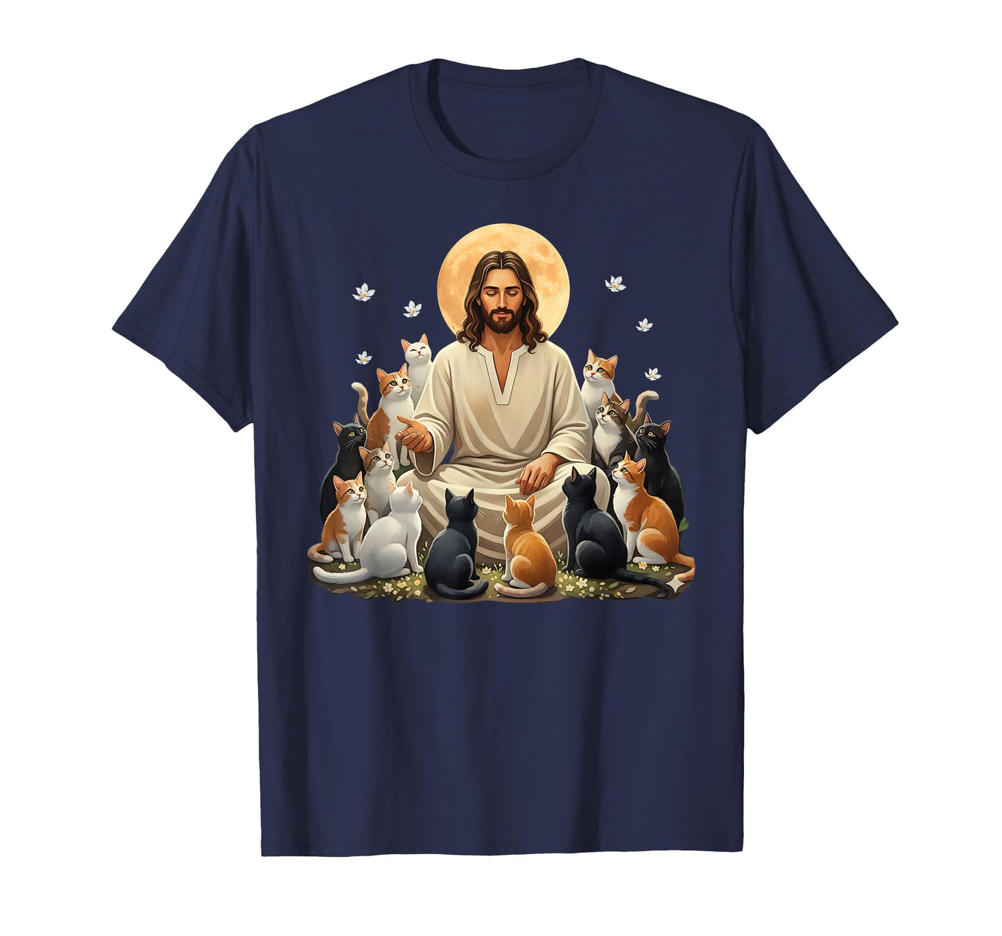 Cats and Jesus Christ Christian T-Shirt