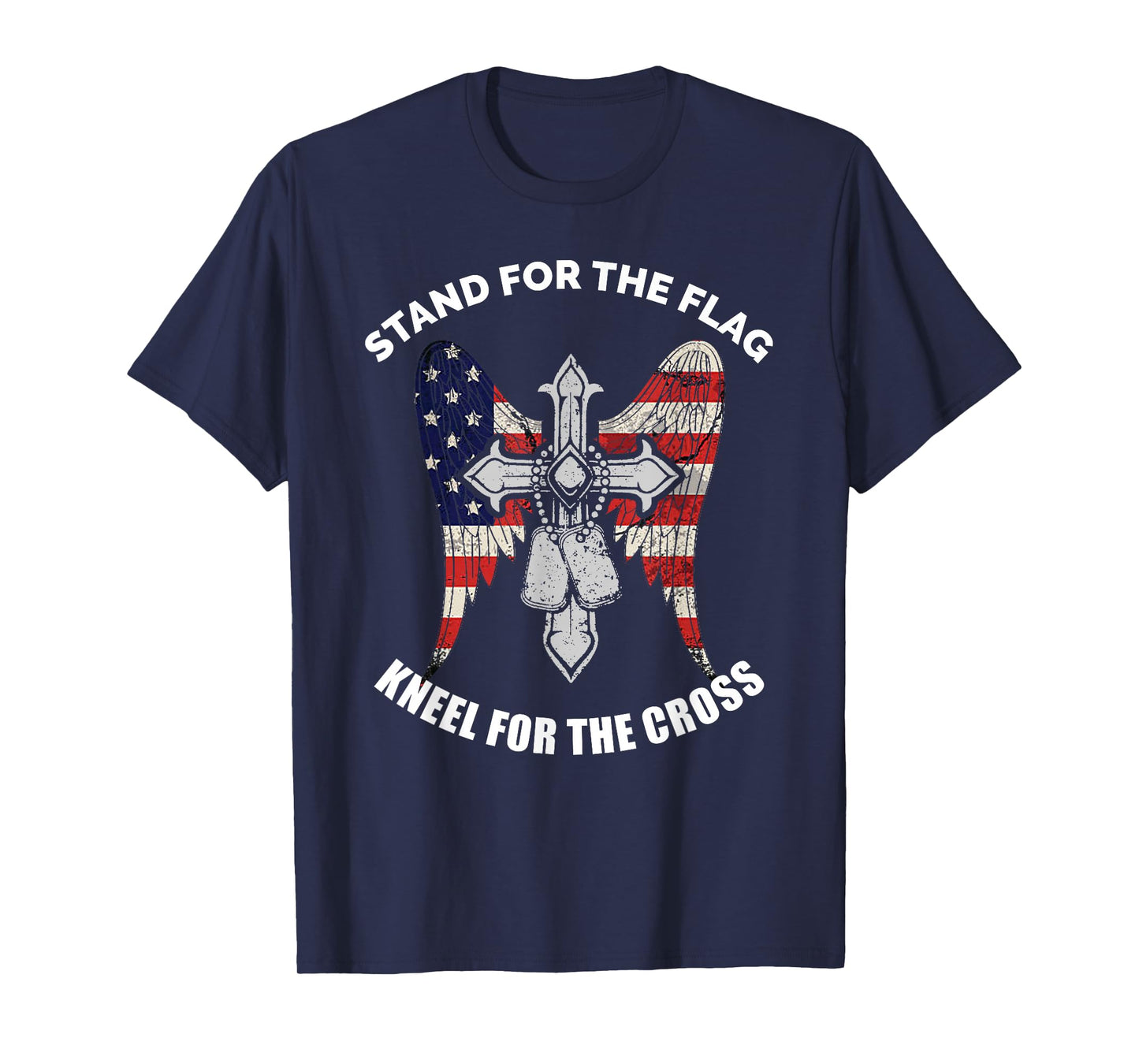 Patriotic Shirt, Stand For The Flag, Kneel For The Cross Tee T-Shirt