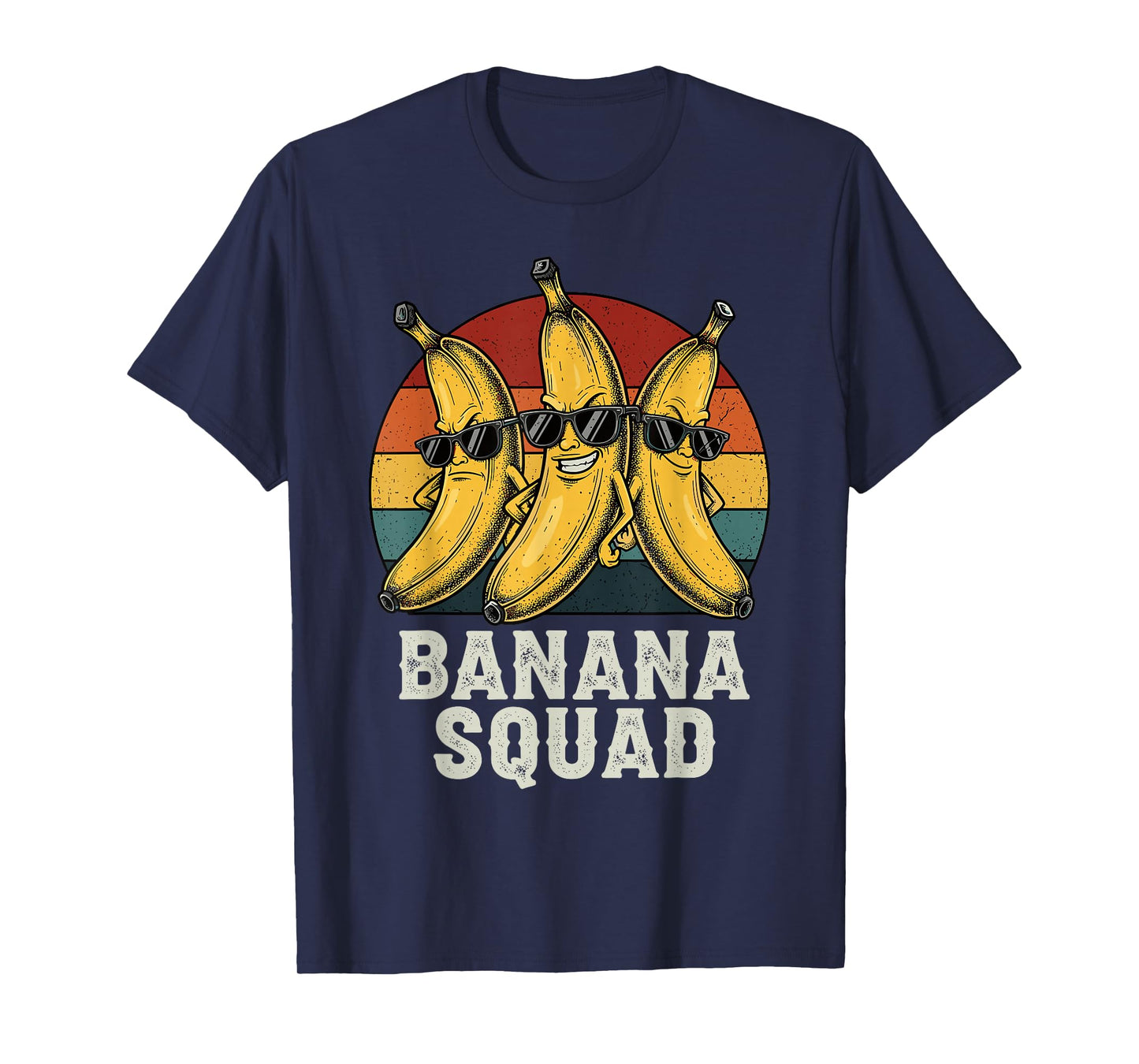 Funny Banana Squad Matching Group Fruit Humor Retro Banana T-Shirt