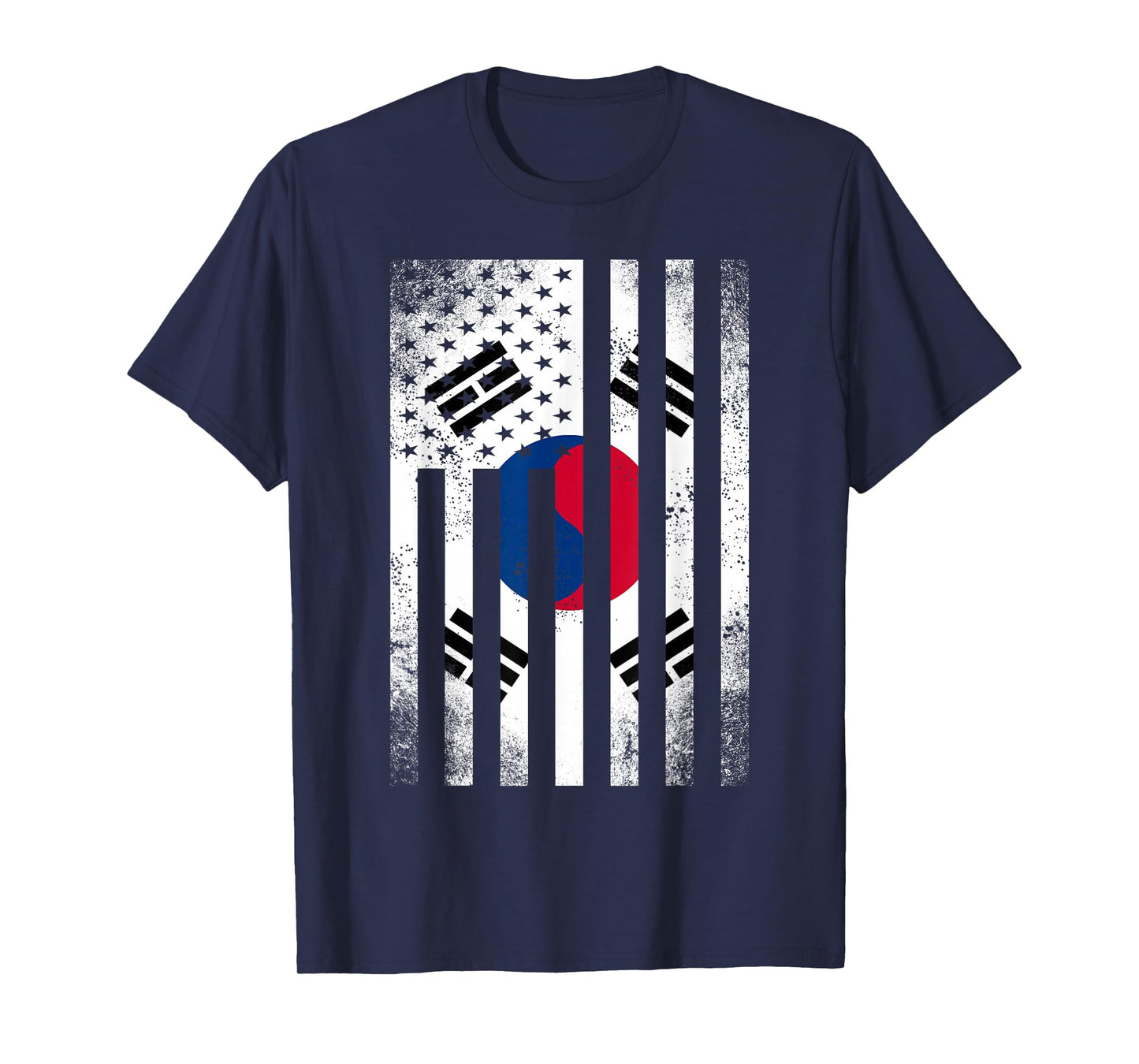Half South Korean Flag | Vintage American Inside Me USA Gift T-Shirt