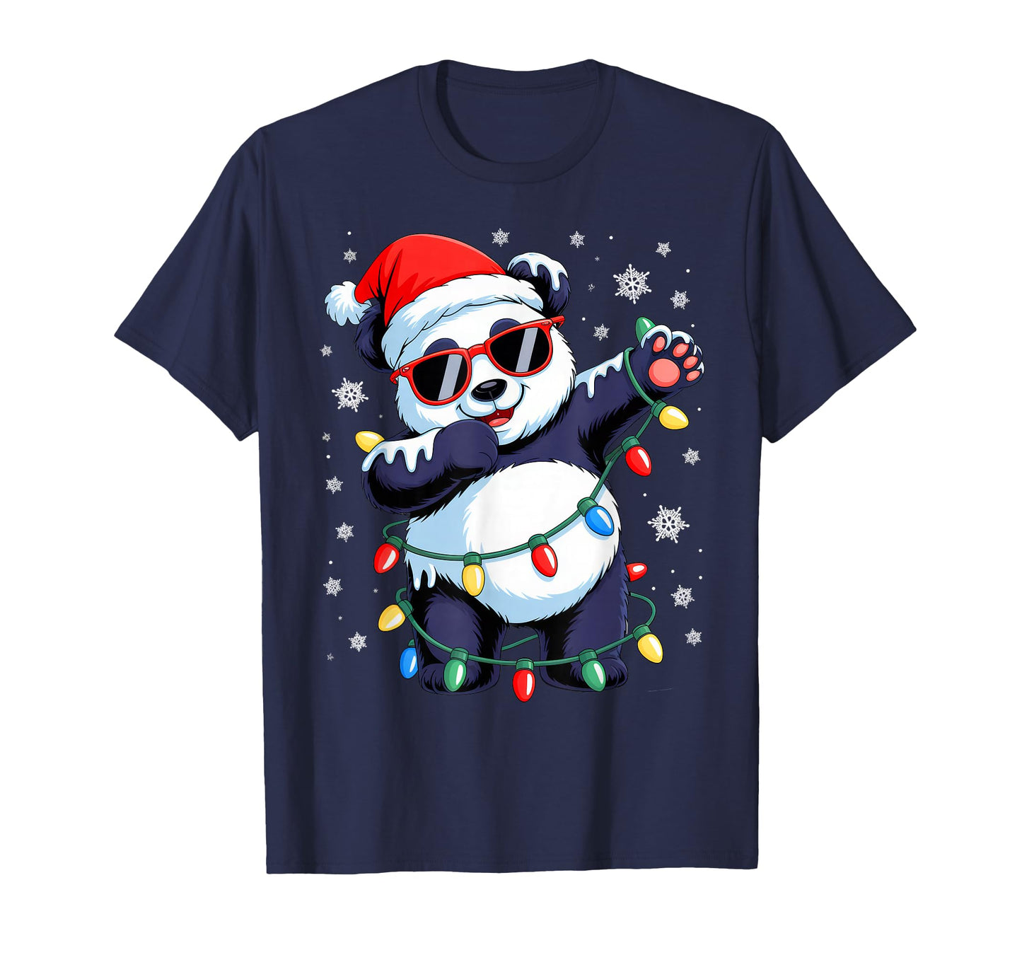 Dabbing Panda Christmas Boys Girls Kids Funny Xmas Squad T-Shirt