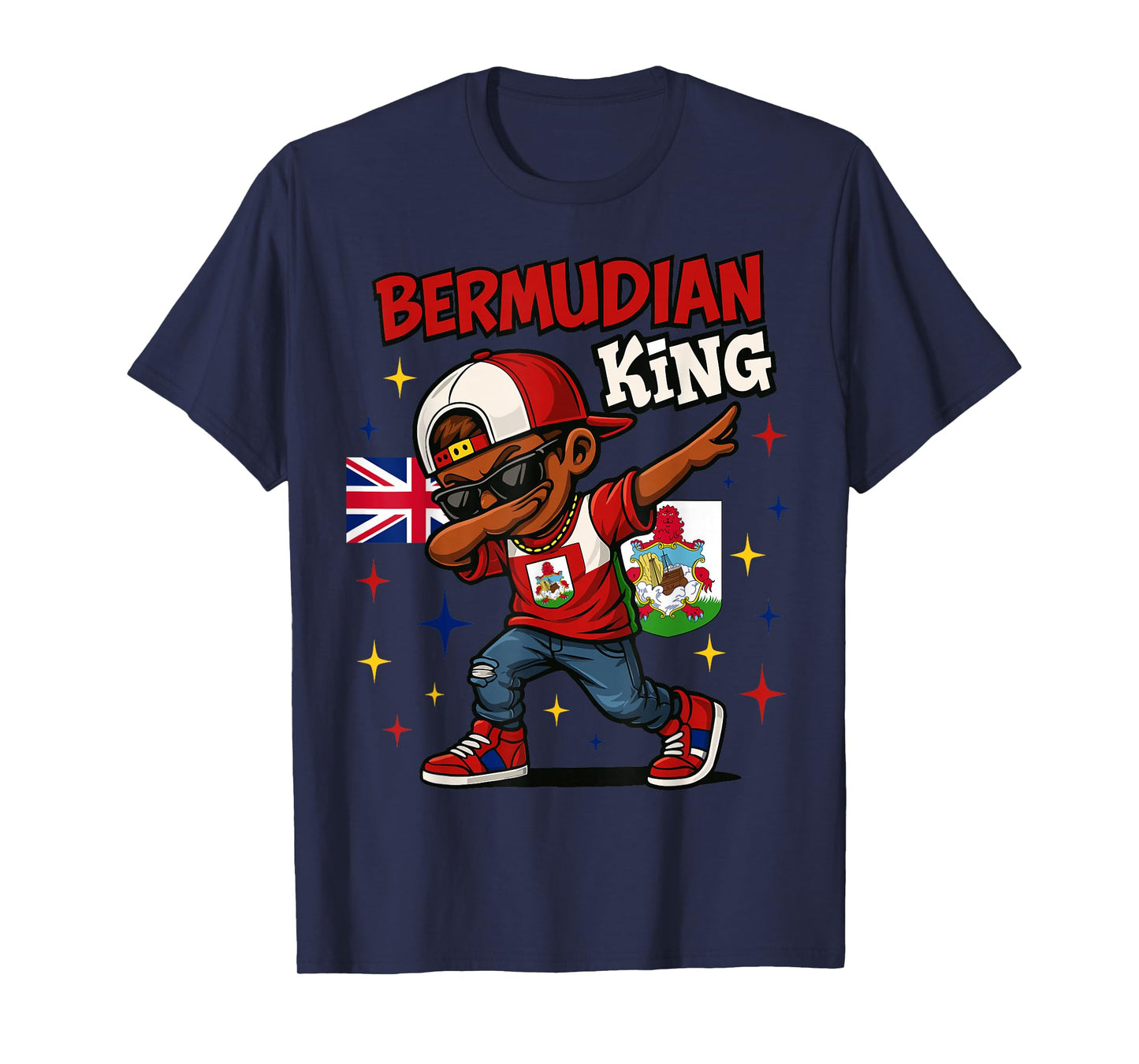Dab Boy Bermuda Flag Pride Cool Bermudian for Boys Kids T-Shirt