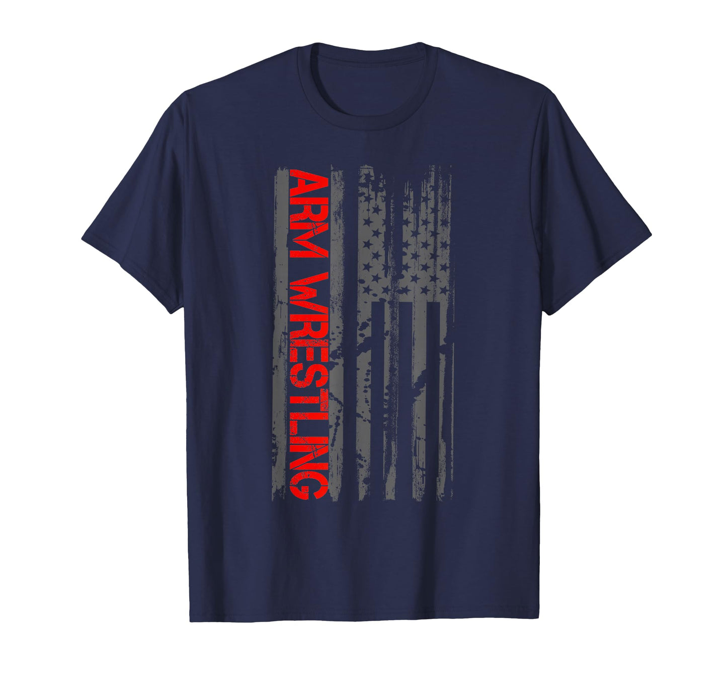 Arm Wrestling Patriotic American Flag T-Shirt