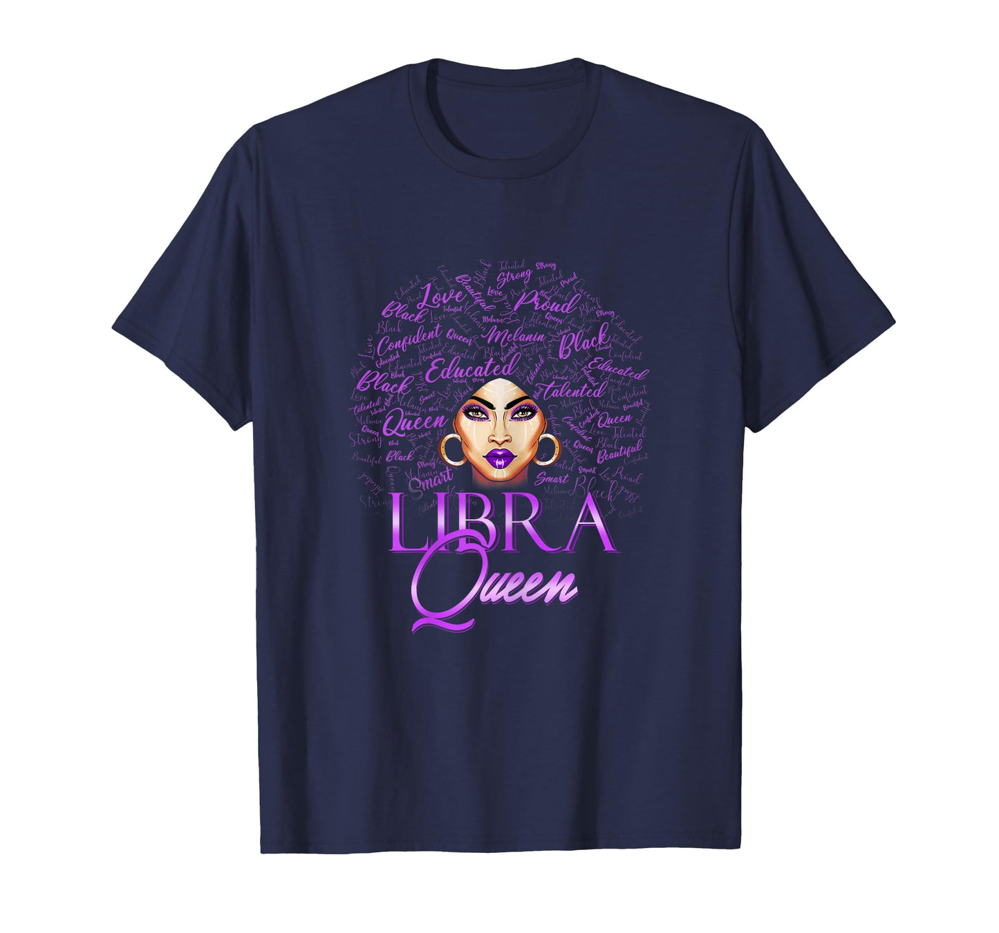 Purple Libra Queen Woman Lady September Womens Birthday T-Shirt