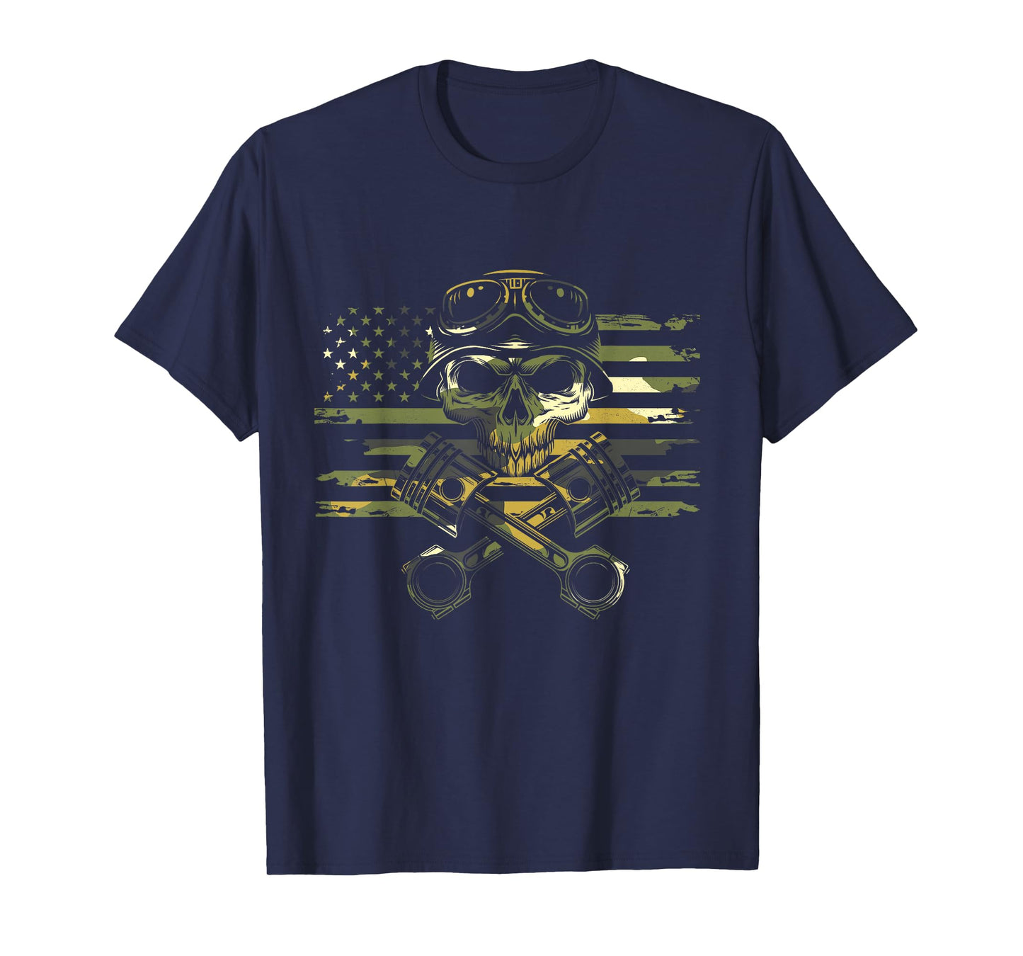 American Flag Motorcycle Apparel - Motorcycle T-Shirt