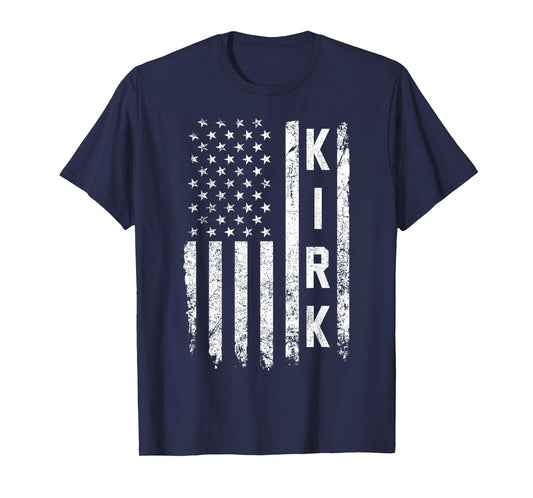 Retro Vintage Kirk US Flag T-Shirt