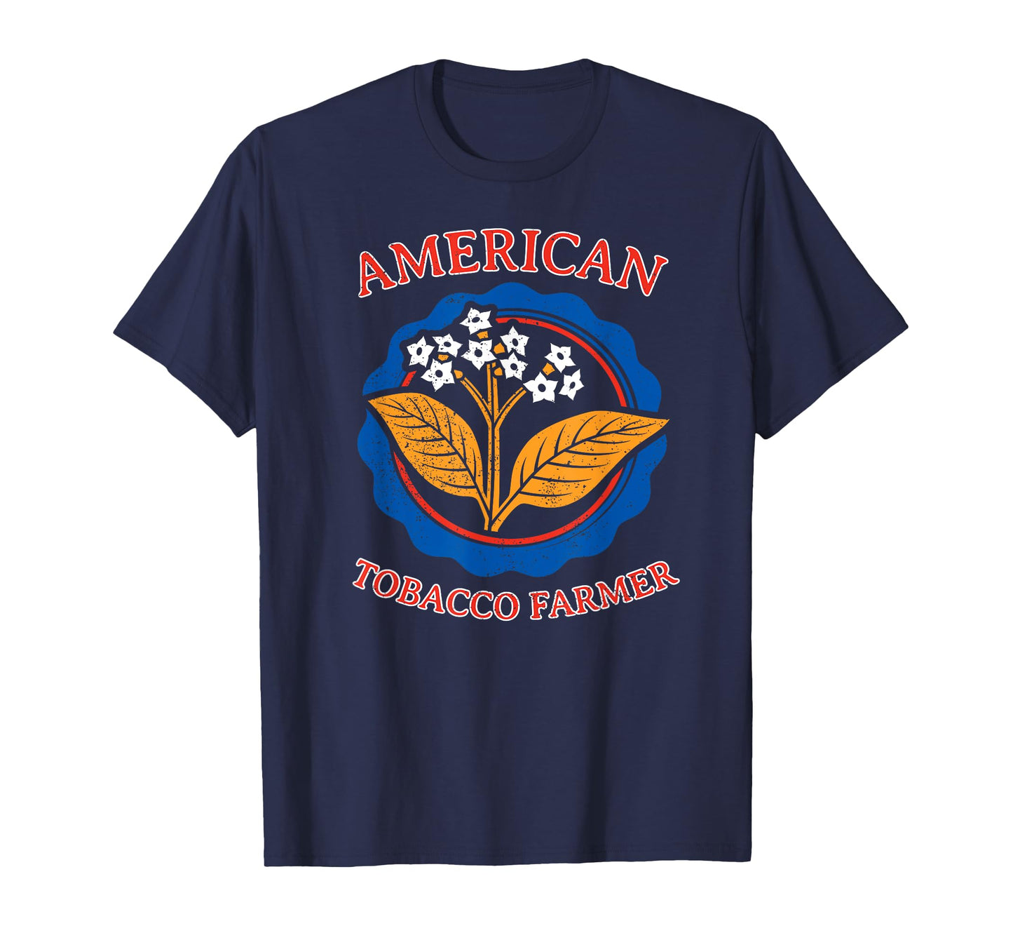 American Tobacco Farmer Leaf Grower Weed Agriculture Farming T-Shirt