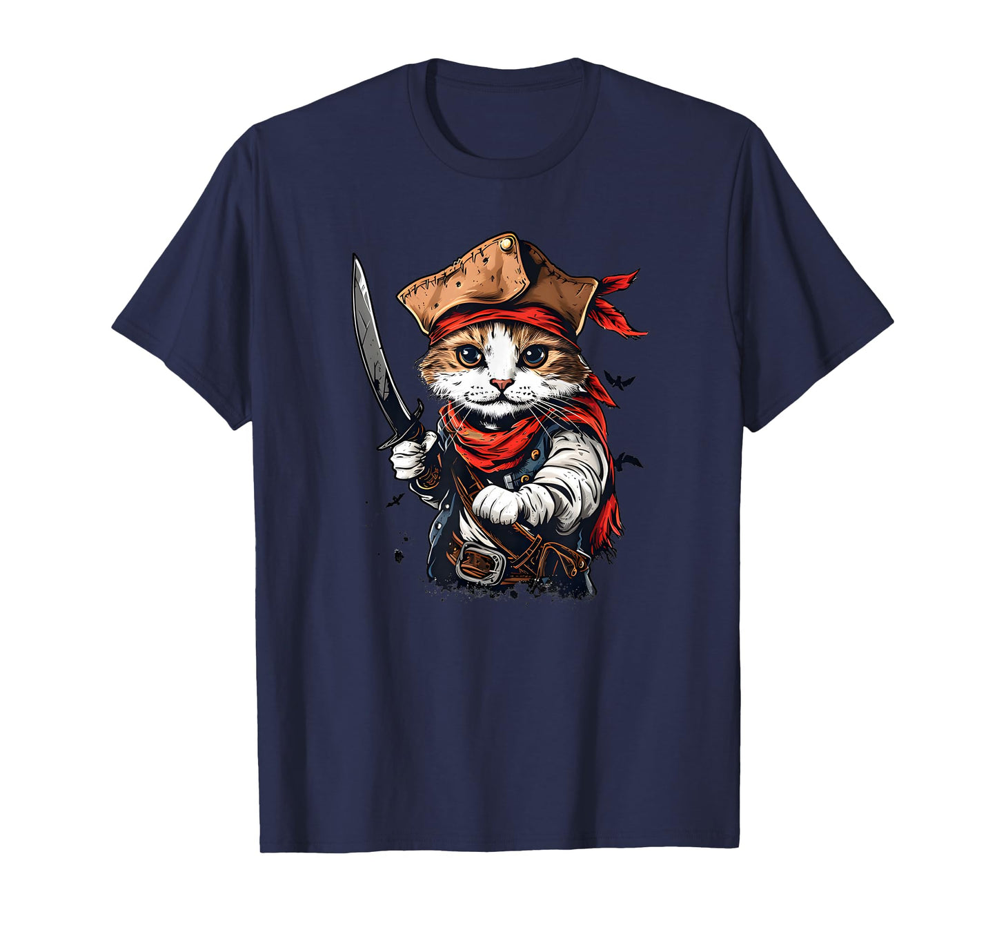 Swashbuckling Pirate Cat Voyage - Unleash Your Kitty's Inner Men Women Kids T-Shirt