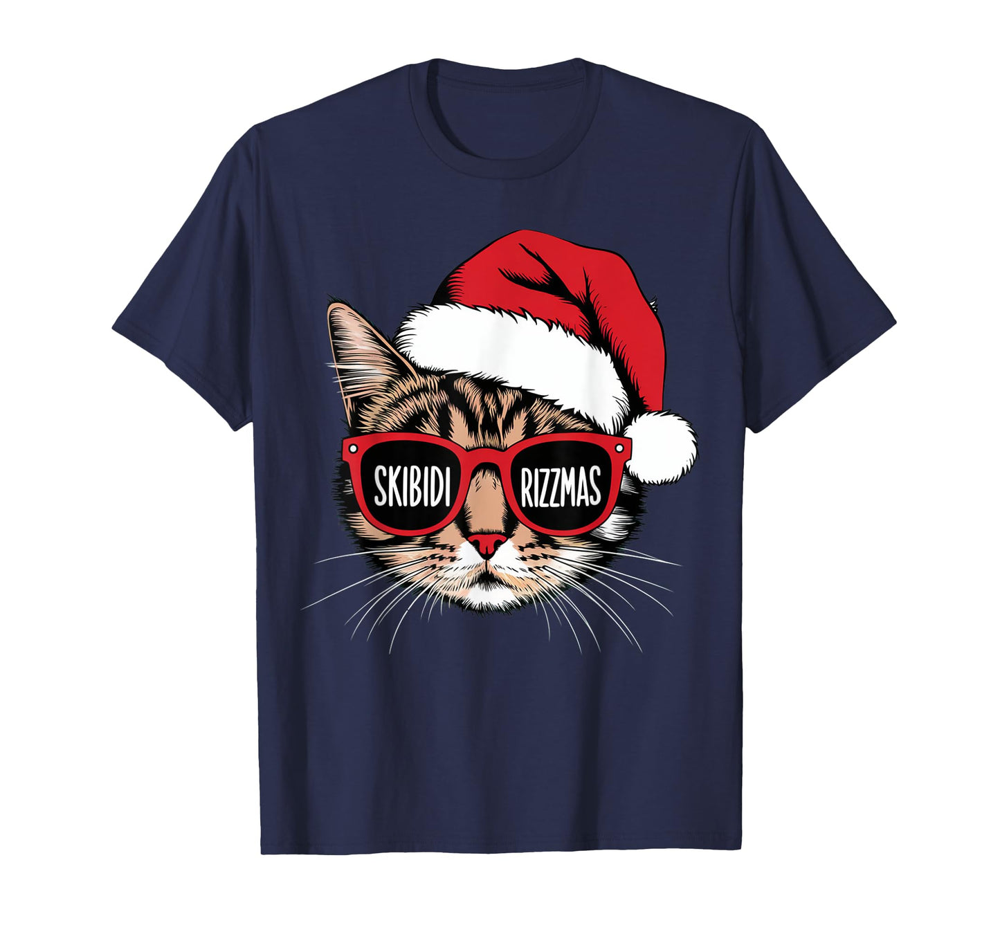 Cat Skibidi Rizzmas Christmas Rizz Santa Claus Charisma T-Shirt for Men Women Kids